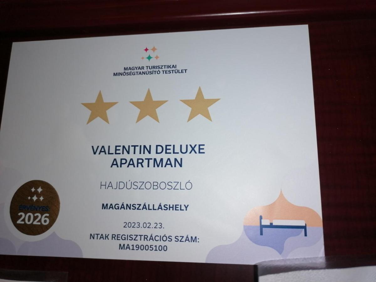 Apartament Valentin Deluxe Apartman Hajdúszoboszló Zewnętrze zdjęcie